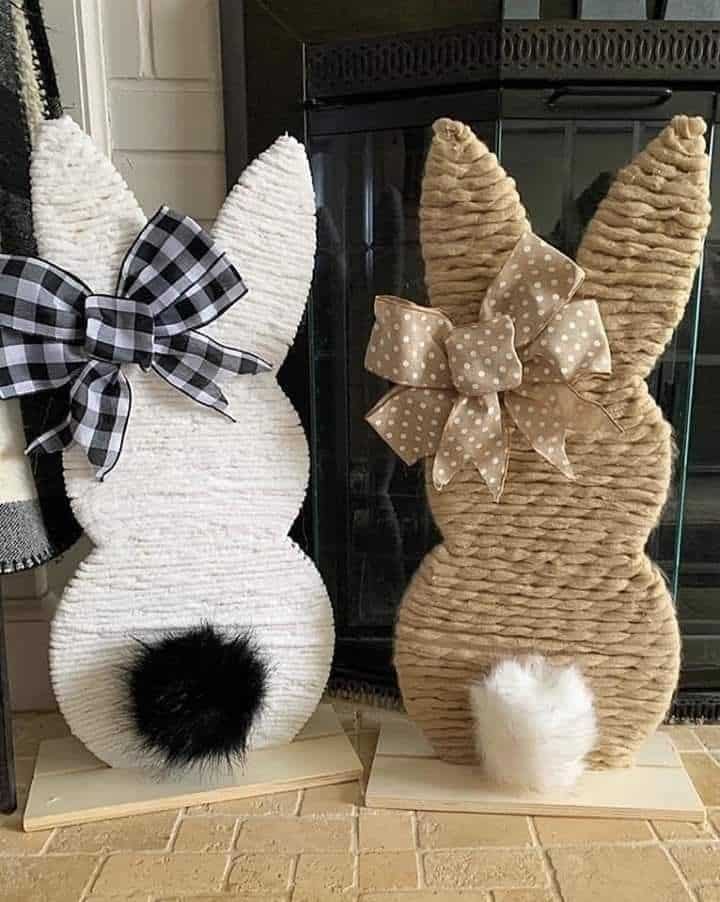 jute easter bunny ornaments 1