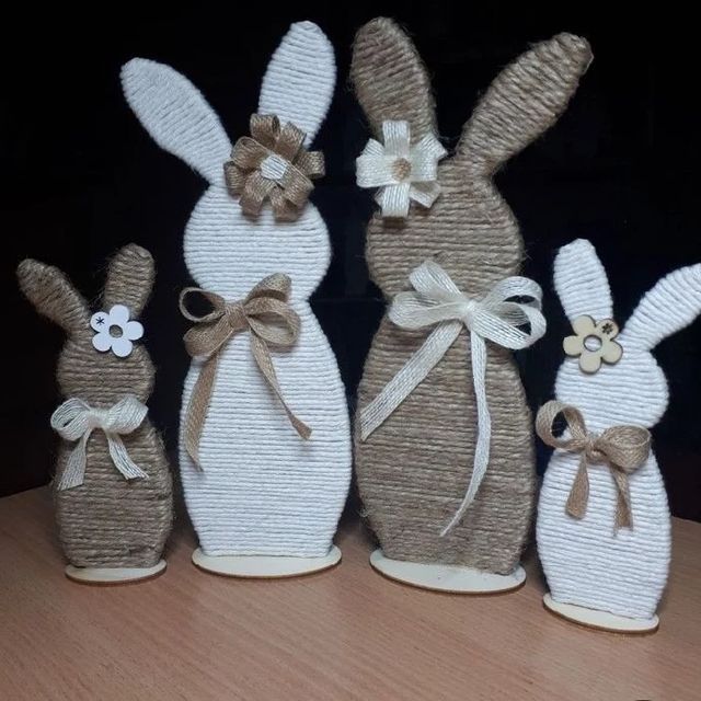 jute easter bunny ornaments 3