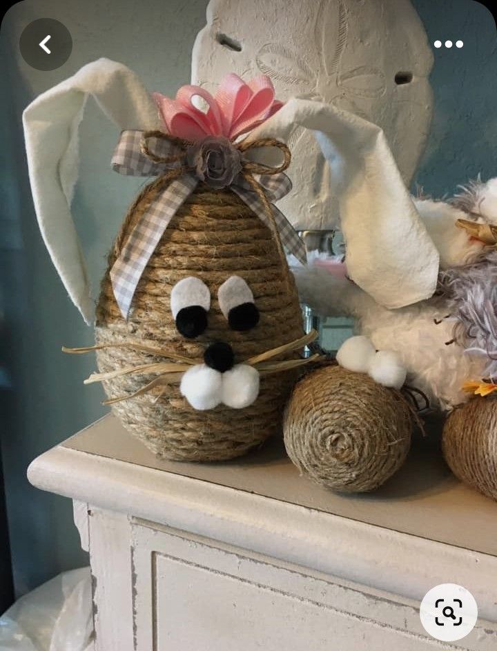 jute easter bunny ornaments 8