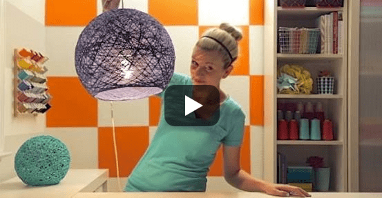 lamp diy yarn