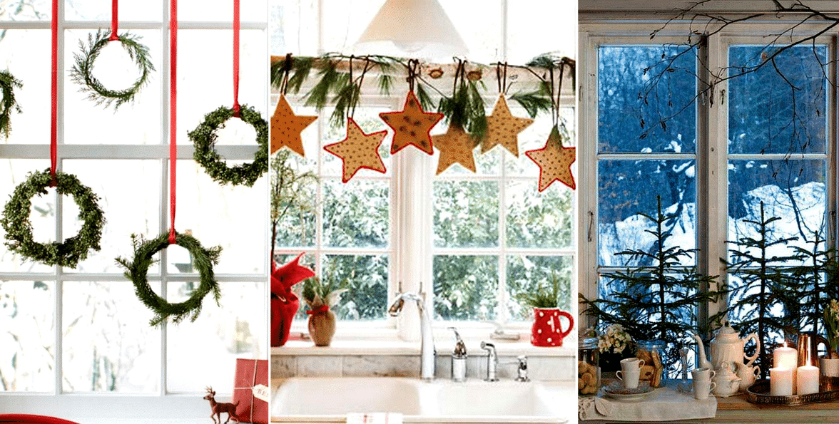 25+ Inspiring Last-Minute Christmas Windows Decorating Ideas