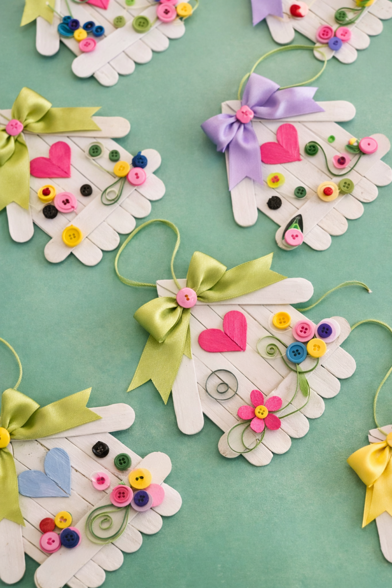 Handcrafted Little Houses with Popsicles for Easter: Springtime Magic little houses with popsicles for easter 3