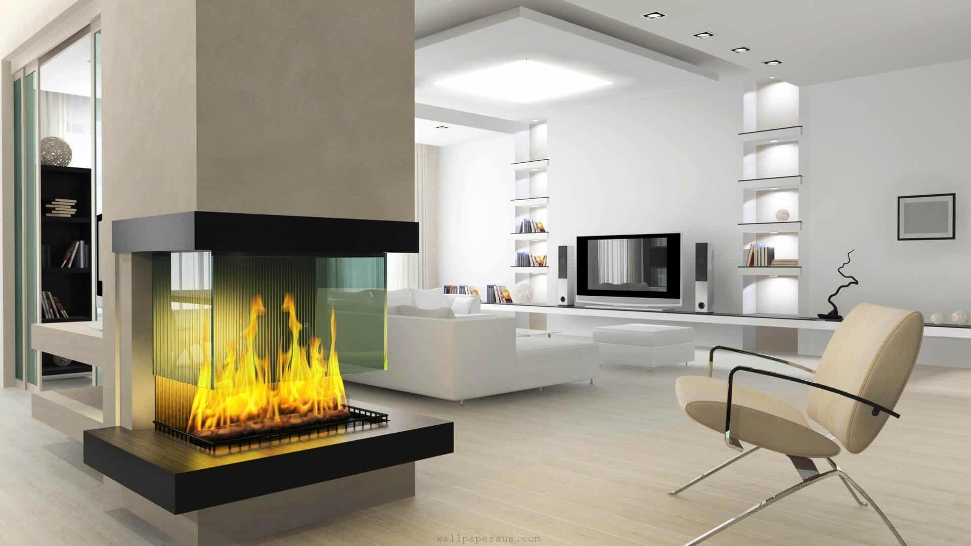 living room fireplace