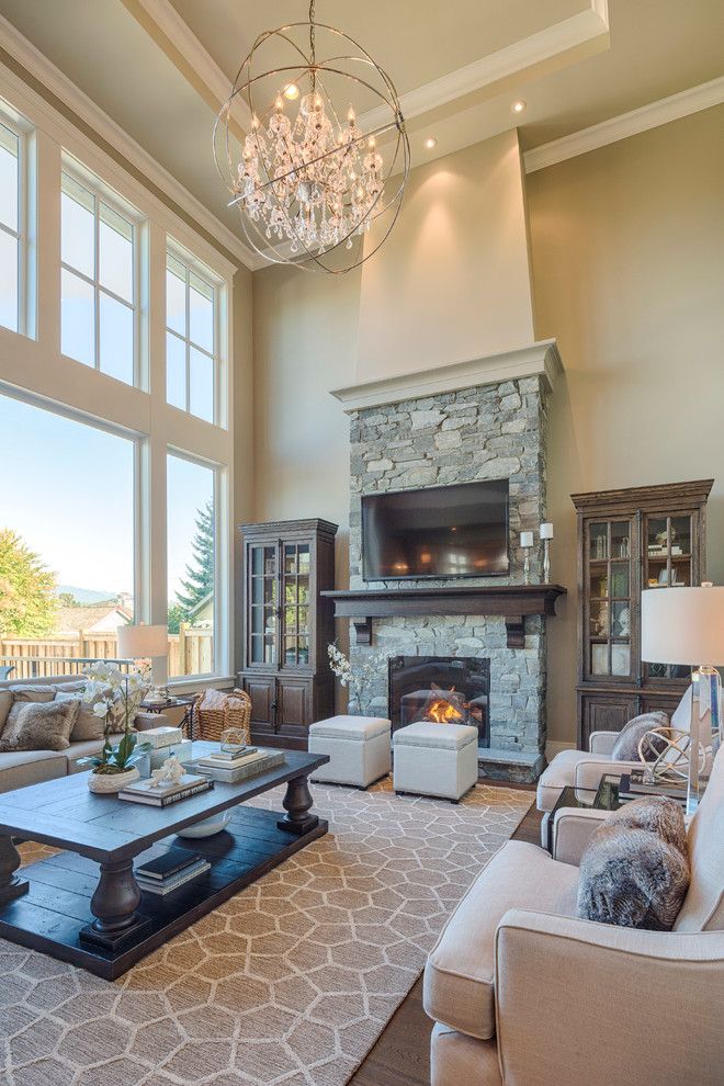 15+ Amazing Living Room Interiors With Stone Walls