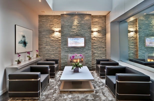 living room interiors with stone 11