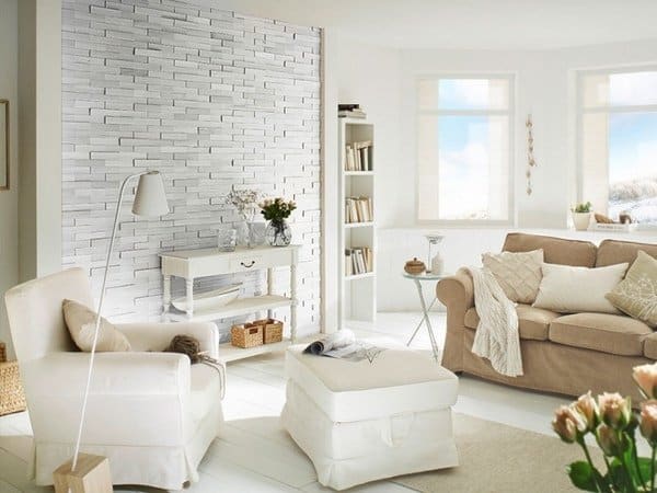 15+ Amazing Living Room Interiors With Stone Walls