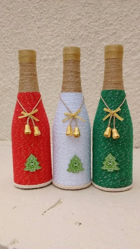 make christmas decorations with bottles 10