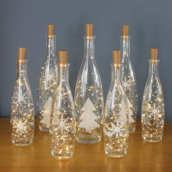 Make Christmas Decorations with Bottles