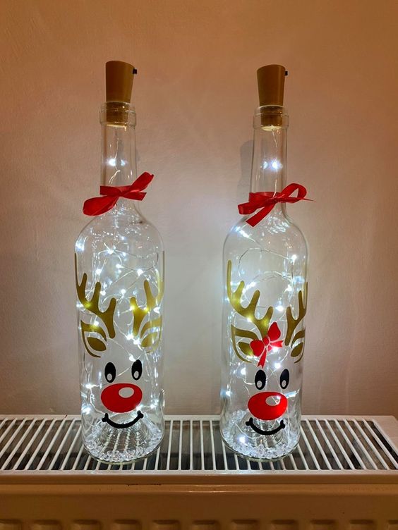 Make Christmas Decorations with Bottles