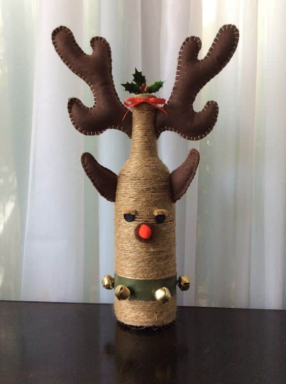 make christmas decorations with bottles 2