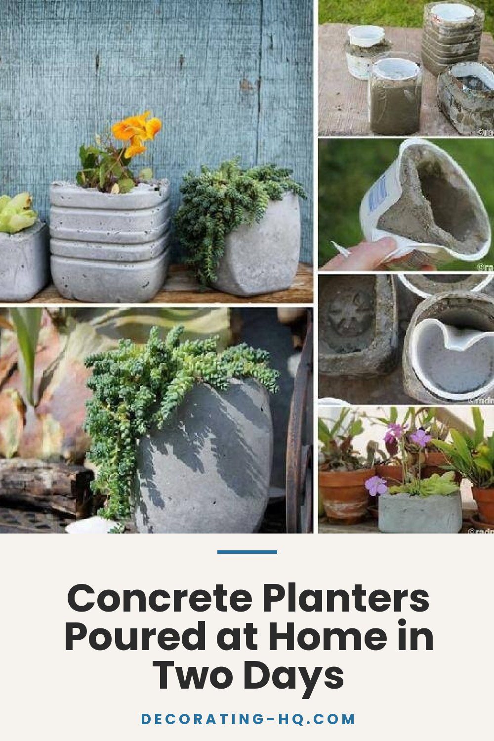 Concrete Planters Poured at Home in Two Days
