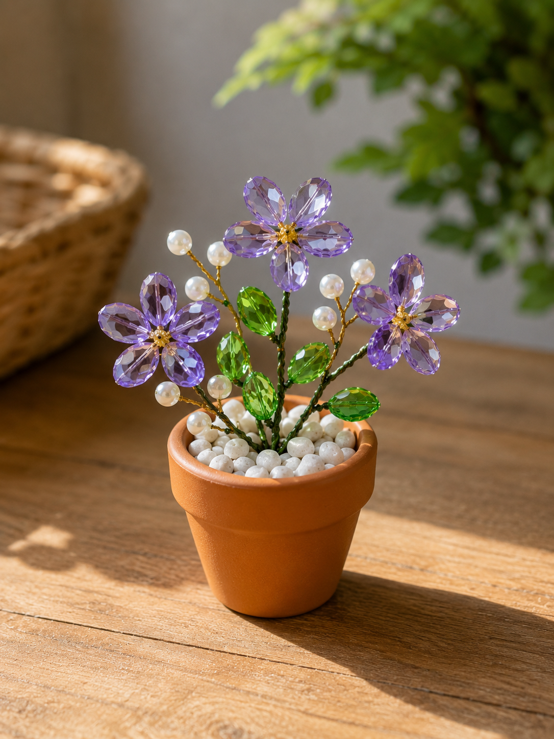 Miniature Flower Pots Adorned with Beads and Jewels Miniature Flower Pots Adorned with Beads and Jewels miniature flower pots adorned with beads and jewels 1