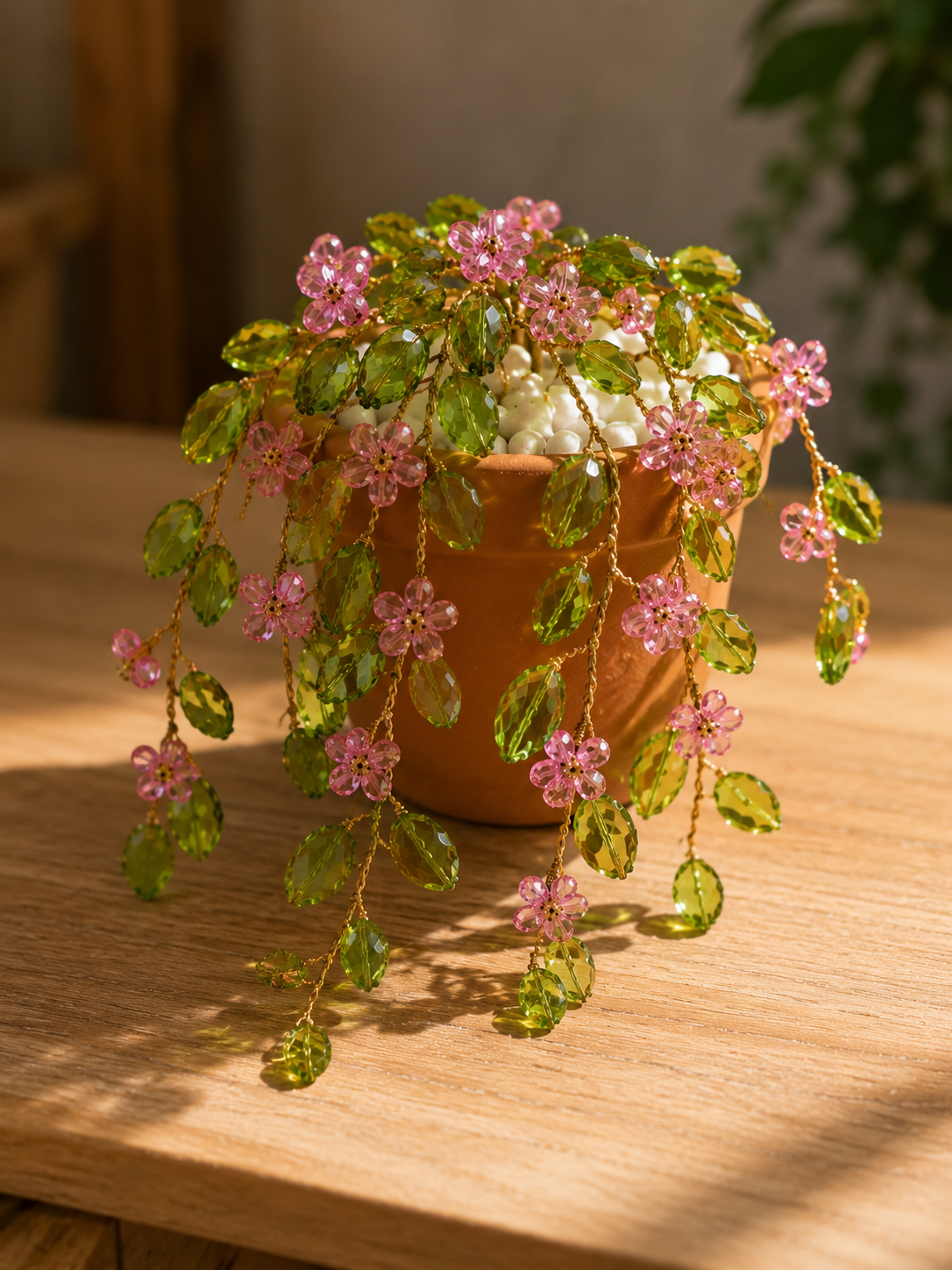 Miniature Flower Pots Adorned with Beads and Jewels Miniature Flower Pots Adorned with Beads and Jewels miniature flower pots adorned with beads and jewels 2