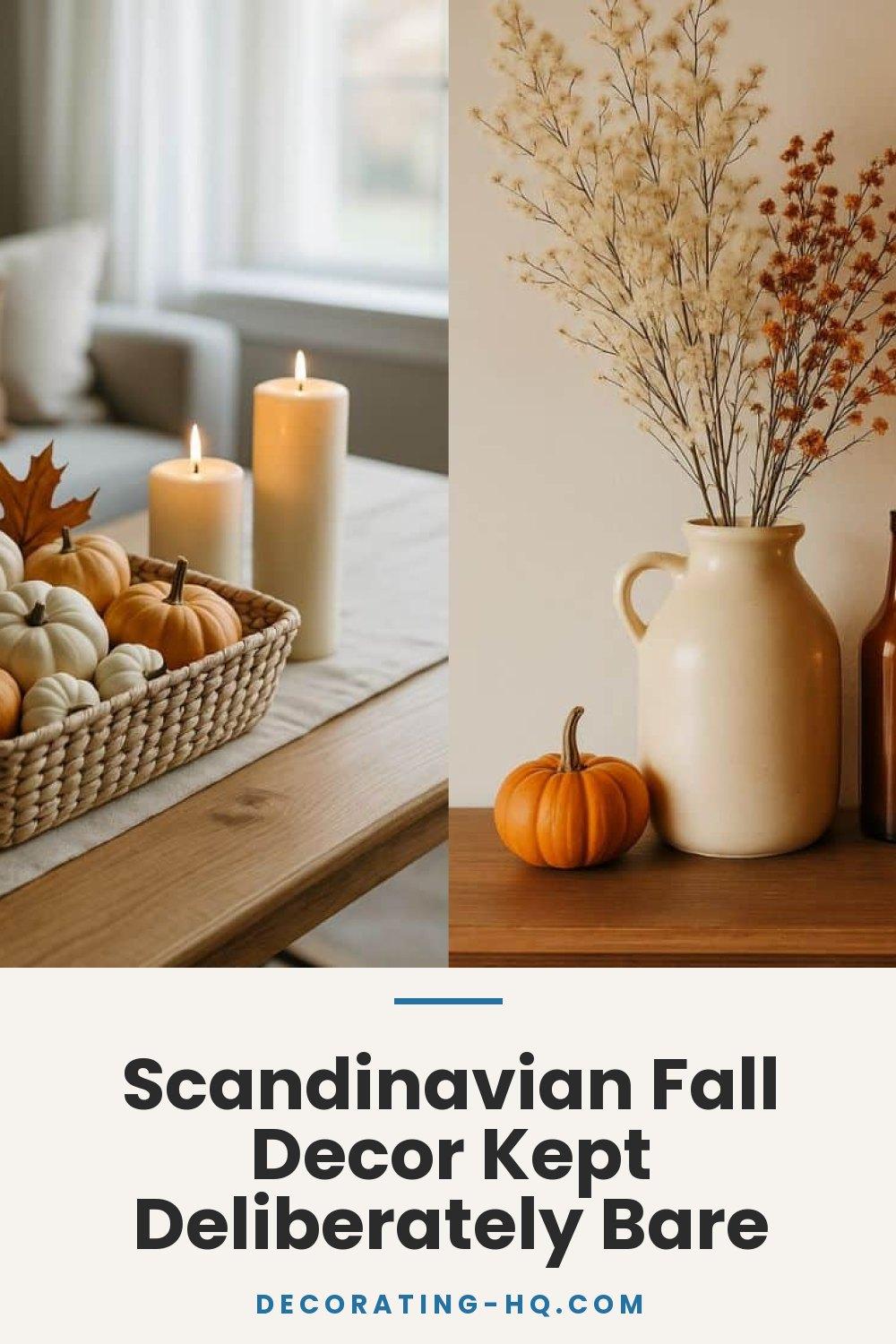 Scandinavian Fall Decor Kept Deliberately Bare