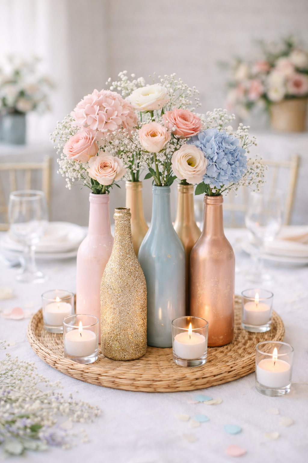 Stunning Mother's Day Decor Ideas Using Glass Bottles Stunning Mother's Day Decor Ideas Using Glass Bottles mothers day decoration ideas using glass bottles 7