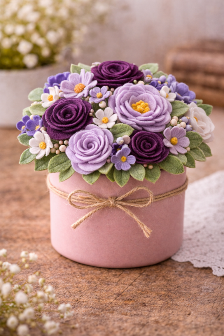 Mother’s Day Ideas: How to Make a Flower Arrangement with Felt Mother’s Day Ideas: How to Make a Flower Arrangement with Felt mothers day ideas how to make a flower arrangement with felt 1