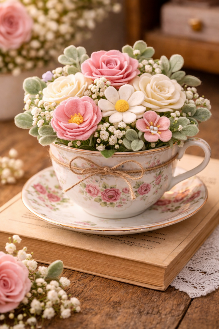 Mother’s Day Ideas: How to Make a Flower Arrangement with Felt Mother’s Day Ideas: How to Make a Flower Arrangement with Felt mothers day ideas how to make a flower arrangement with felt 2