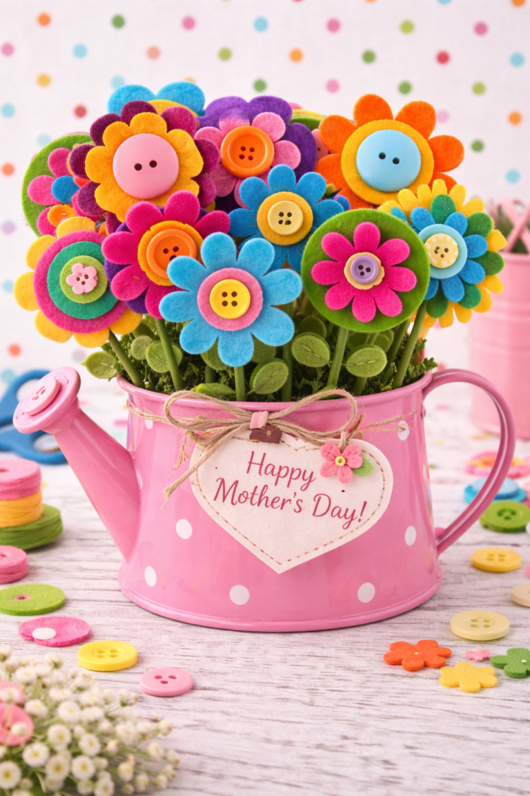 Mother’s Day Ideas: How to Make a Flower Arrangement with Felt Mother’s Day Ideas: How to Make a Flower Arrangement with Felt mothers day ideas how to make a flower arrangement with felt 6