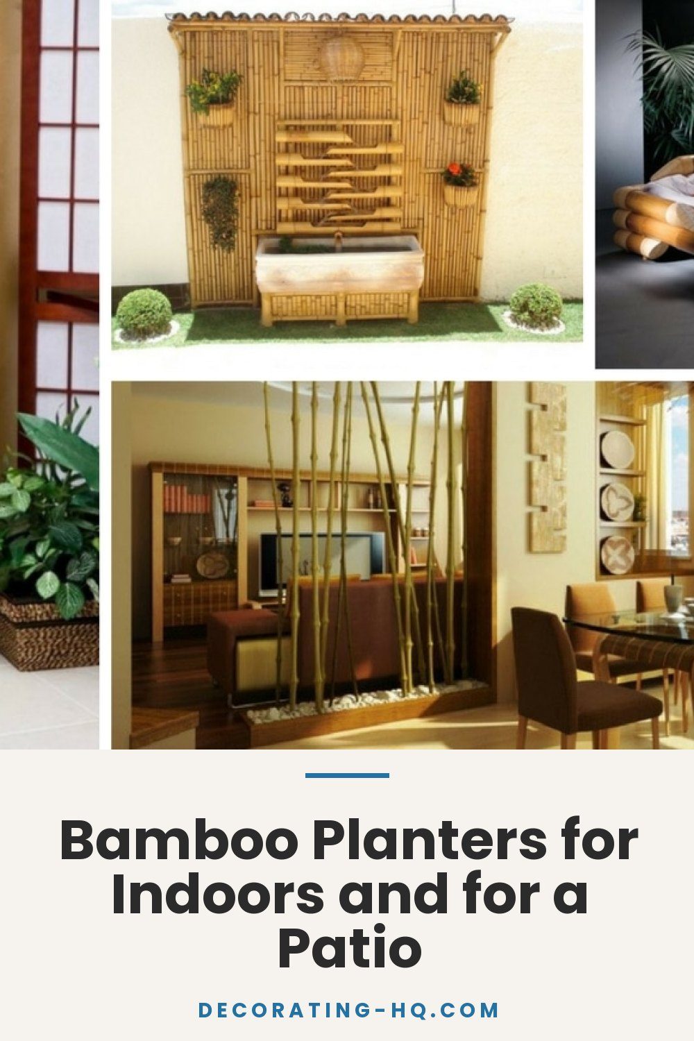 Bamboo Planters for Indoors and for a Patio