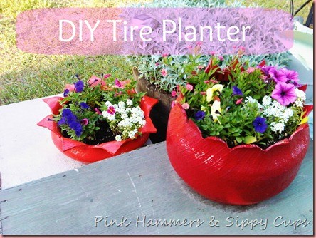 old tire flower planter18