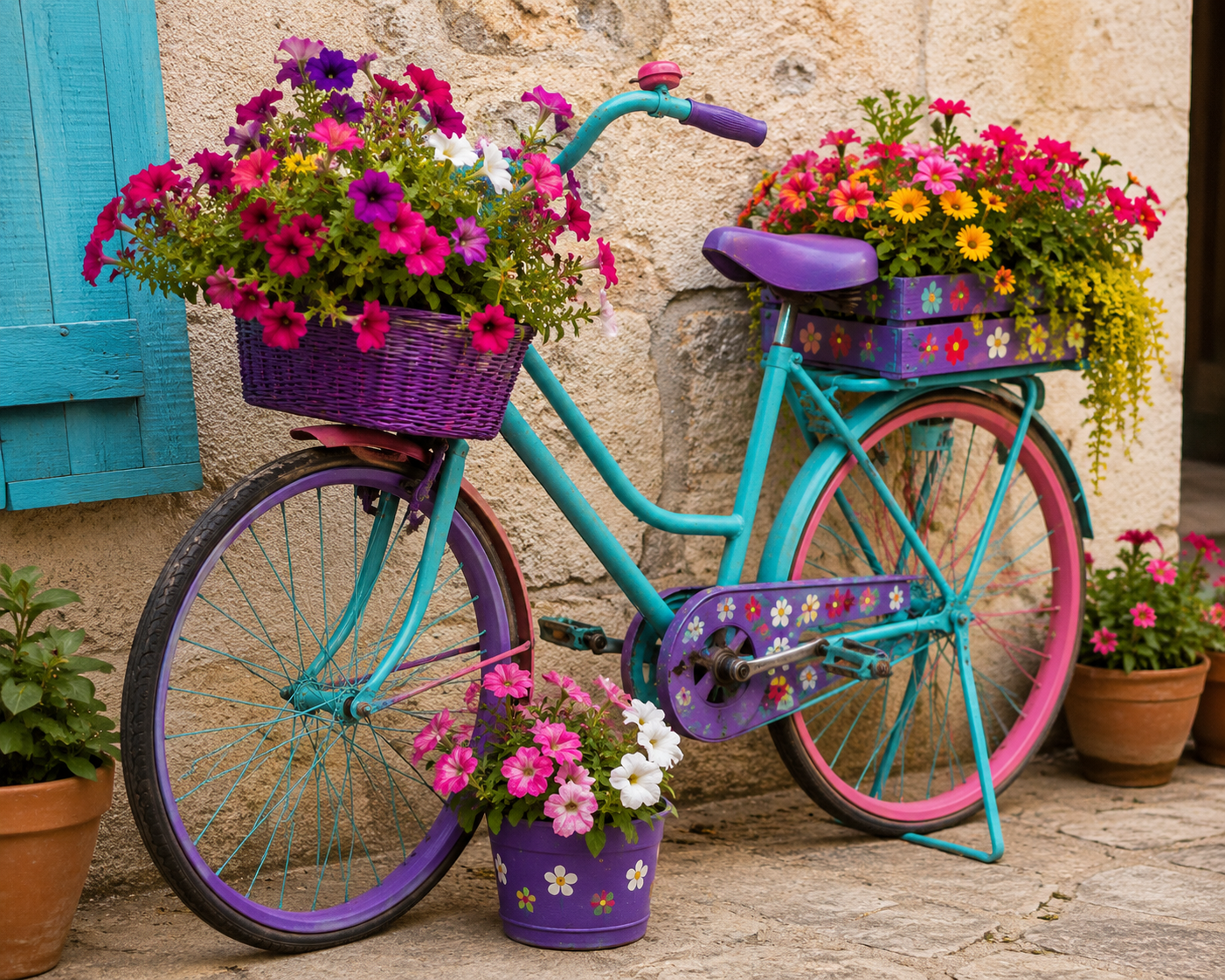 Original ideas for transforming a bicycle into a decorative flower pot Original ideas for transforming a bicycle into a decorative flower pot original ideas for transforming a bicycle into a decorative flower pot 3