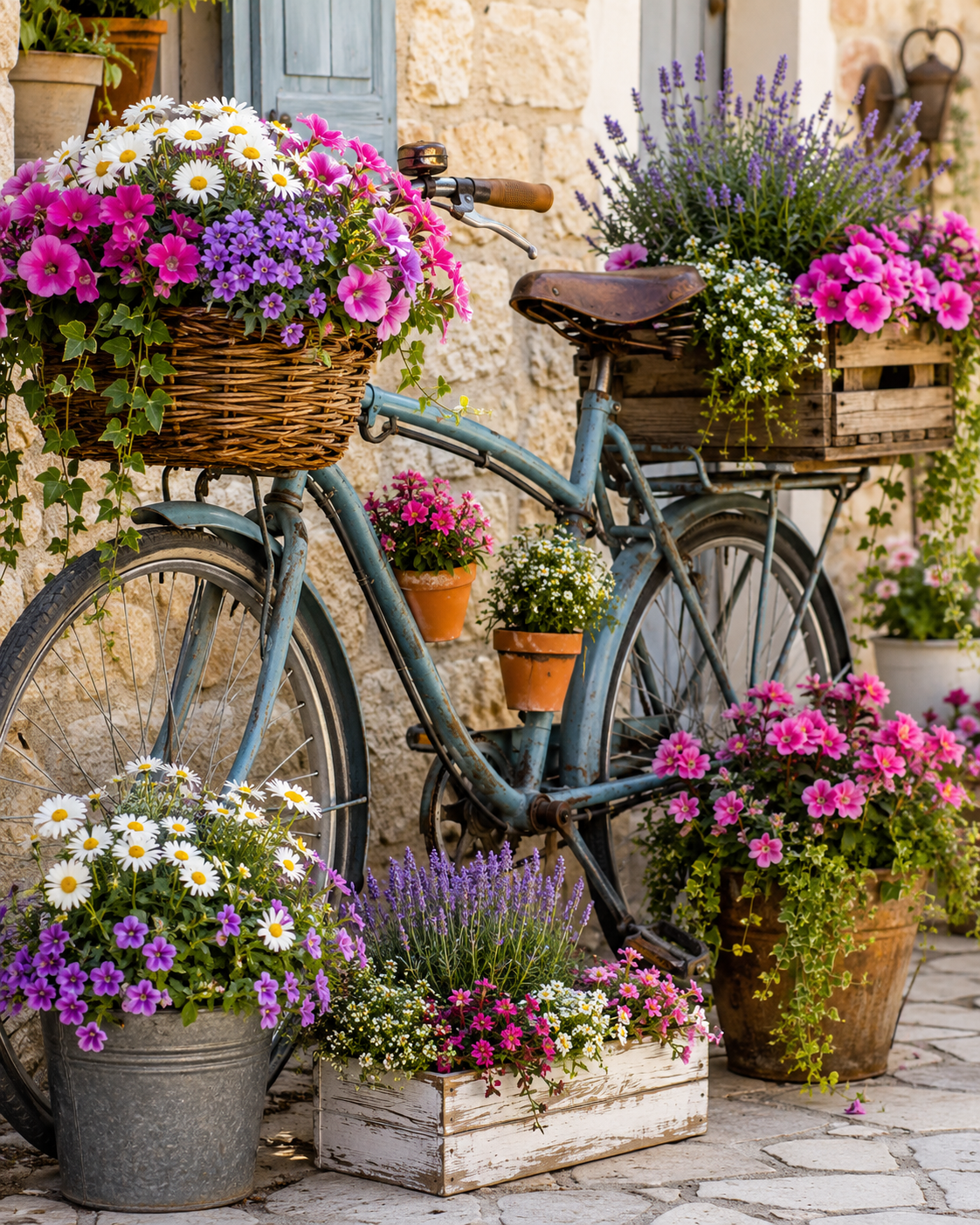 Original ideas for transforming a bicycle into a decorative flower pot Original ideas for transforming a bicycle into a decorative flower pot original ideas for transforming a bicycle into a decorative flower pot 7 2