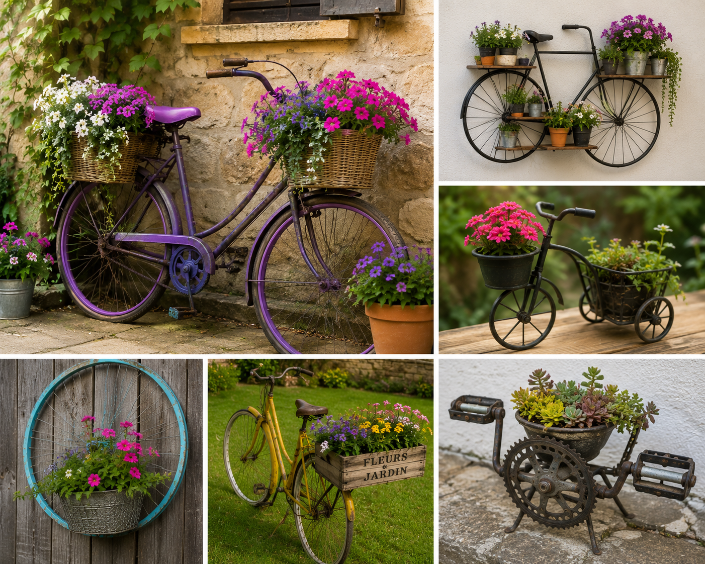Original ideas for transforming a bicycle into a decorative flower pot Original ideas for transforming a bicycle into a decorative flower pot original ideas for transforming a bicycle into a decorative flower pot