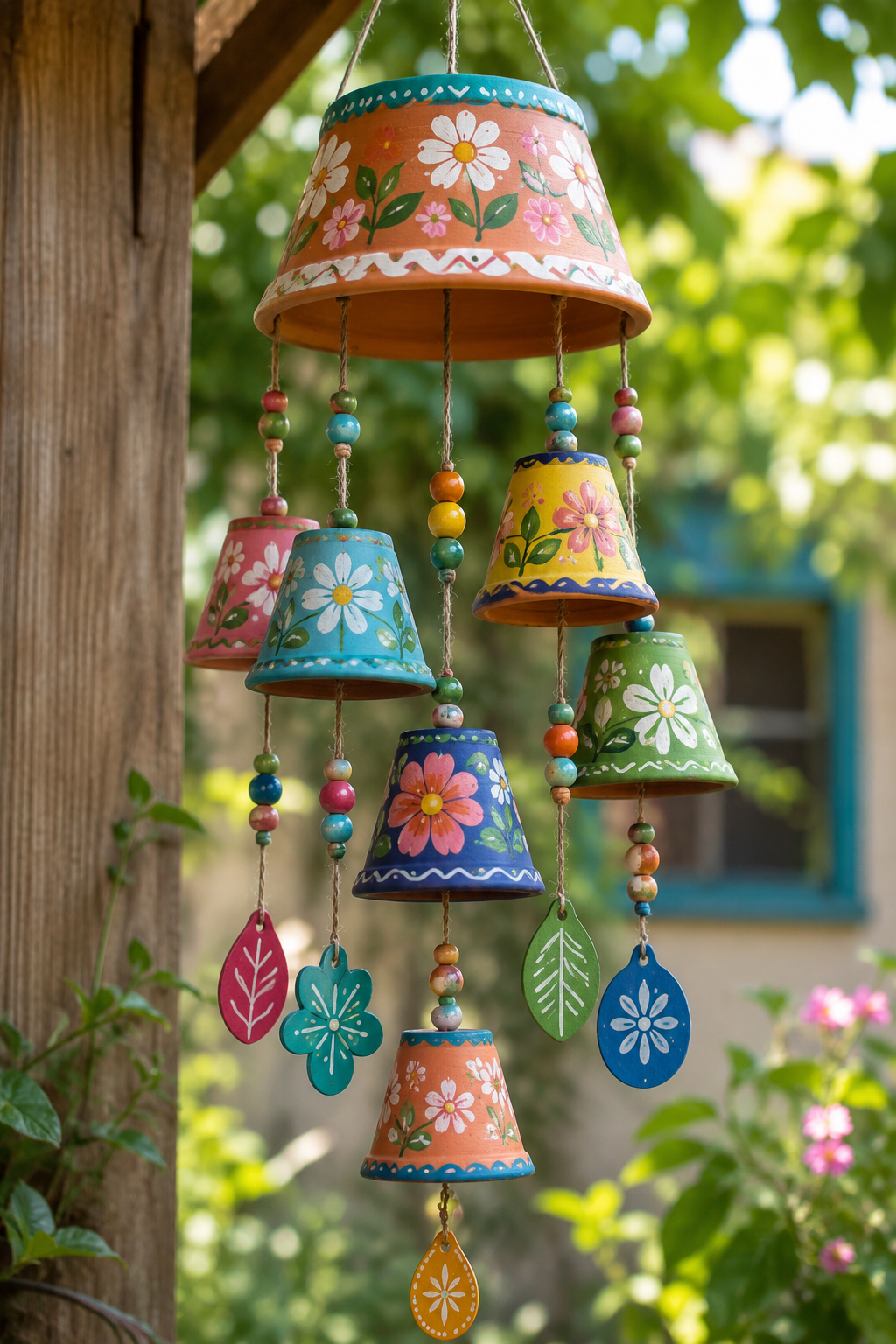 Beautiful Painted Pot Wind Chime Designs to Try Today Beautiful Painted Pot Wind Chime Designs to Try Today painted pot wind chime 1