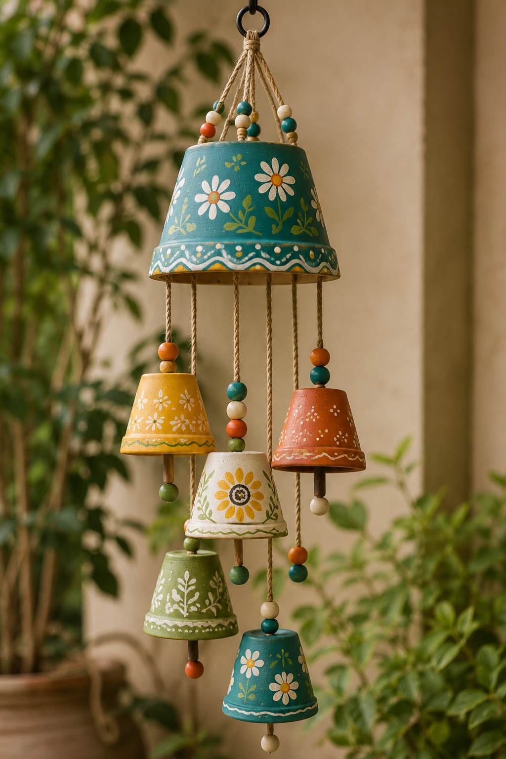 Beautiful Painted Pot Wind Chime Designs to Try Today Beautiful Painted Pot Wind Chime Designs to Try Today painted pot wind chime 2