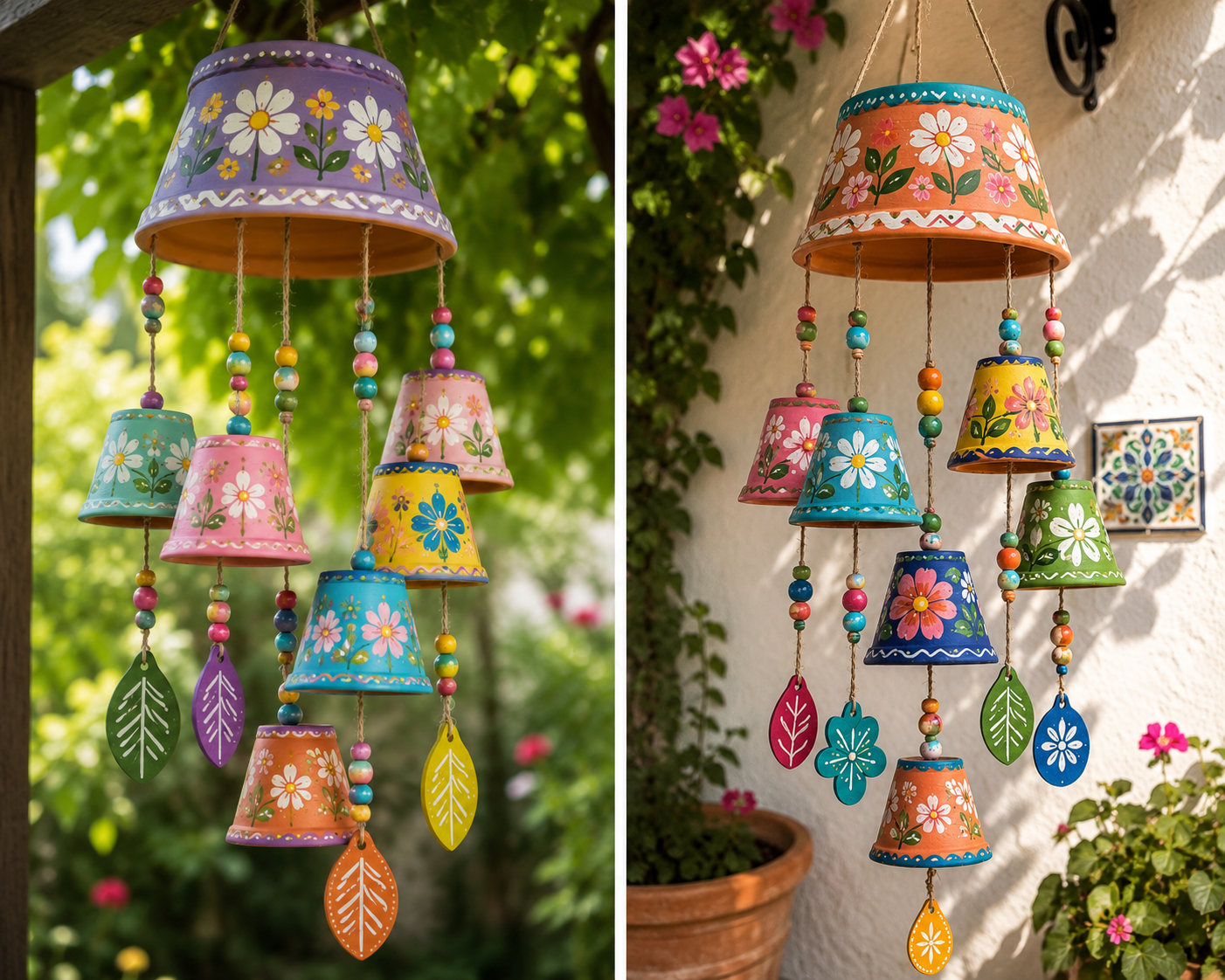 Beautiful Painted Pot Wind Chime Designs to Try Today Beautiful Painted Pot Wind Chime Designs to Try Today painted pot wind chime 3