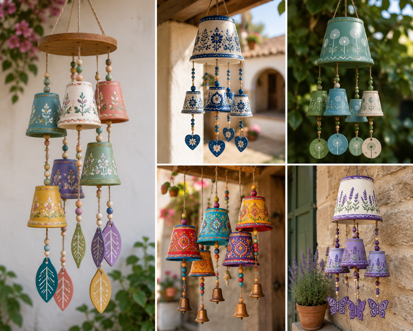 Beautiful Painted Pot Wind Chime Designs to Try Today Beautiful Painted Pot Wind Chime Designs to Try Today painted pot wind chime 6