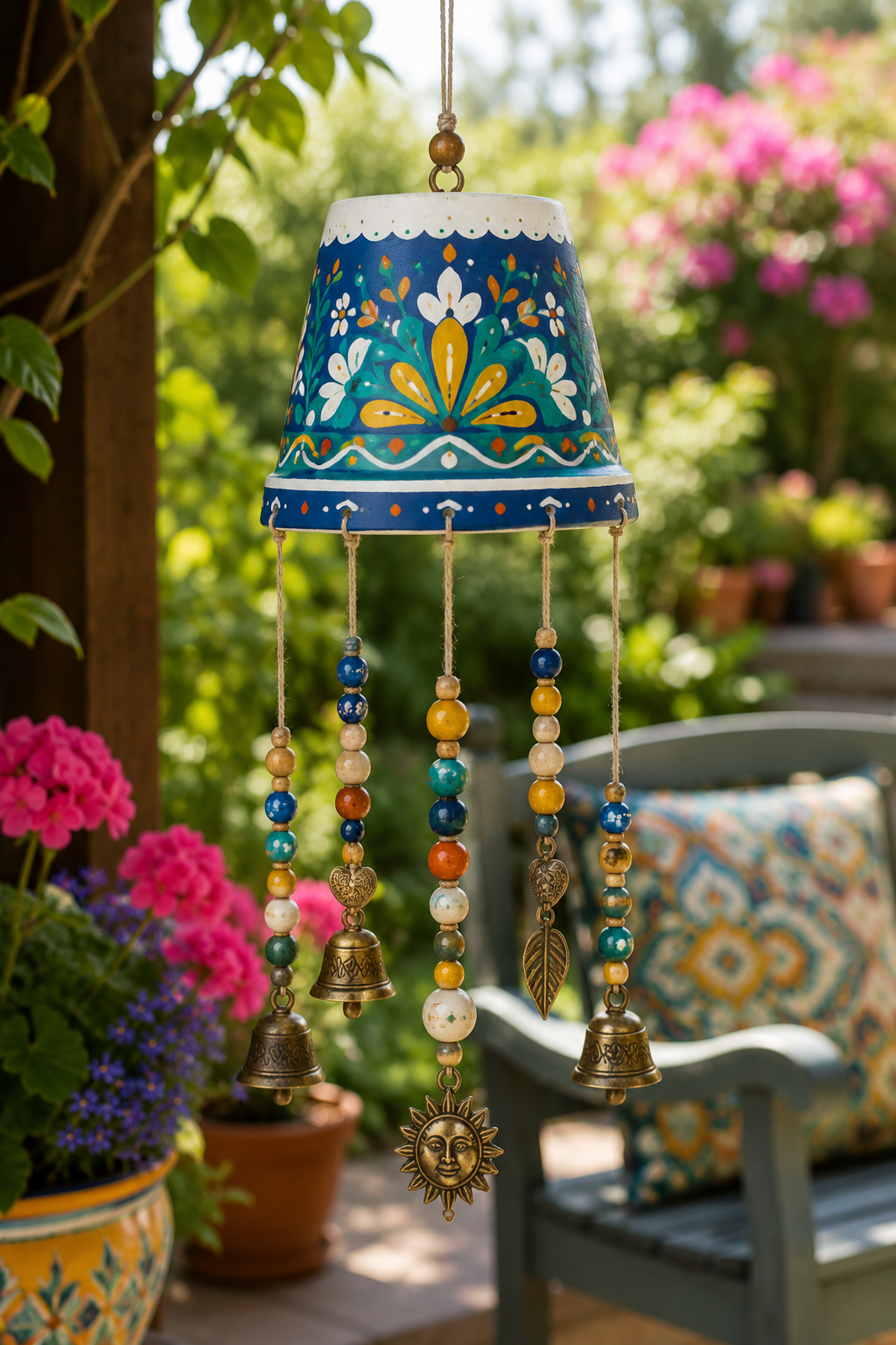 Beautiful Painted Pot Wind Chime Designs to Try Today Beautiful Painted Pot Wind Chime Designs to Try Today painted pot wind chime 7