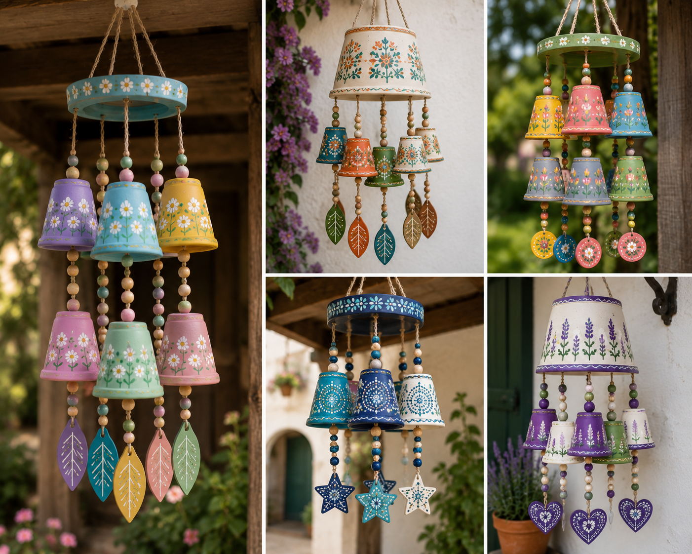 Beautiful Painted Pot Wind Chime Designs to Try Today Beautiful Painted Pot Wind Chime Designs to Try Today painted pot wind chime 8