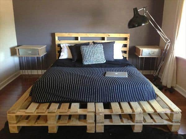 25+ Ingeniously Beautiful DIY Pallet Bed Designs