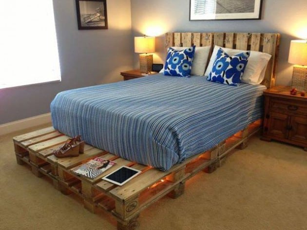 25+ Ingeniously Beautiful DIY Pallet Bed Designs