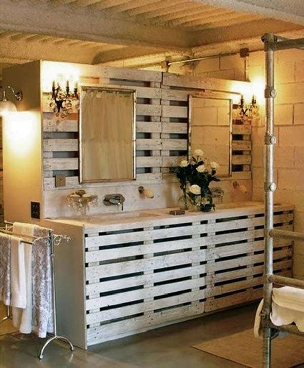 25+ Fantastic DIY Bathroom Pallet Projetcs