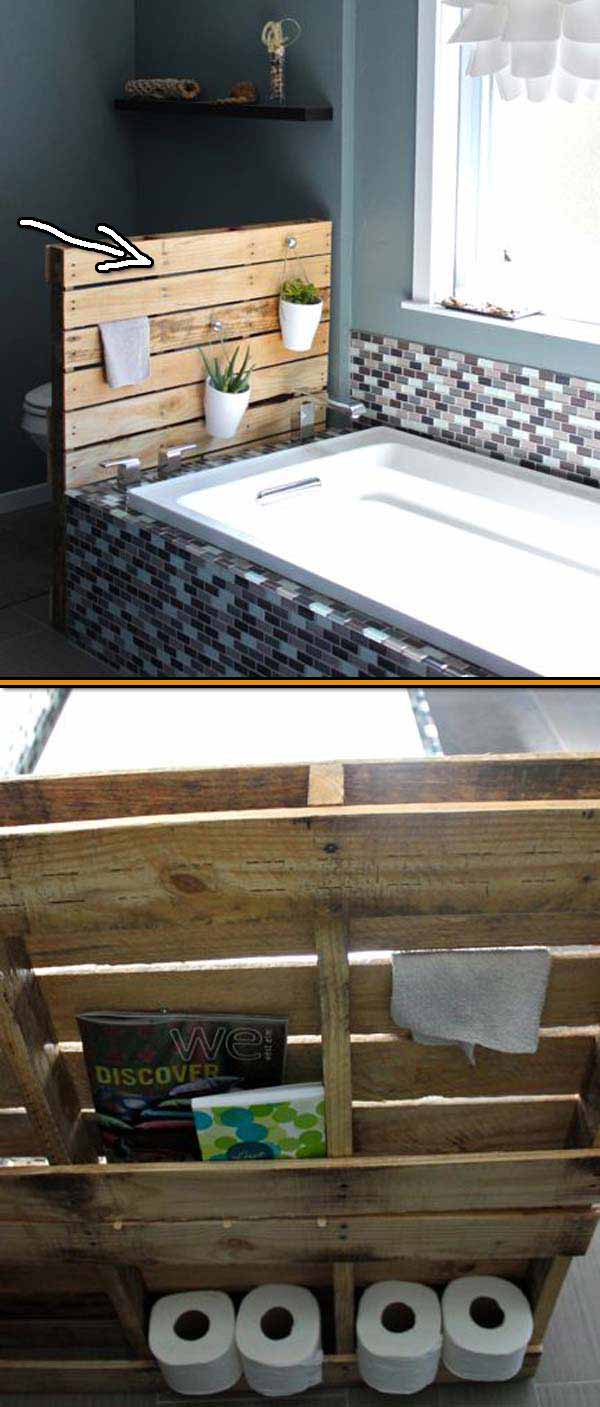 25+ Fantastic DIY Bathroom Pallet Projetcs