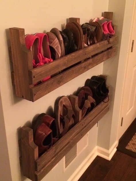 15+ Pallet shoe rack ideas