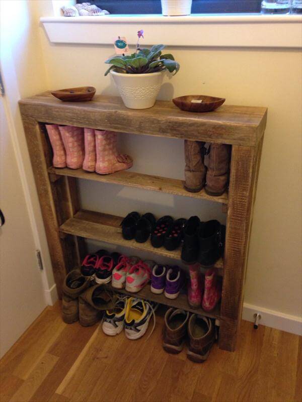 15+ Pallet shoe rack ideas