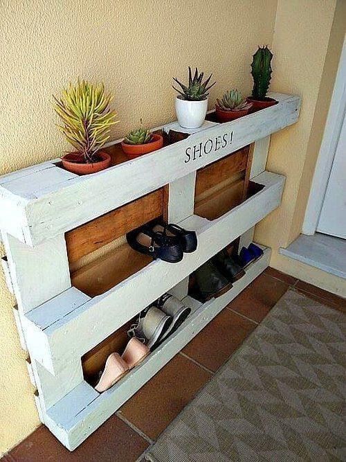 15+ Pallet shoe rack ideas