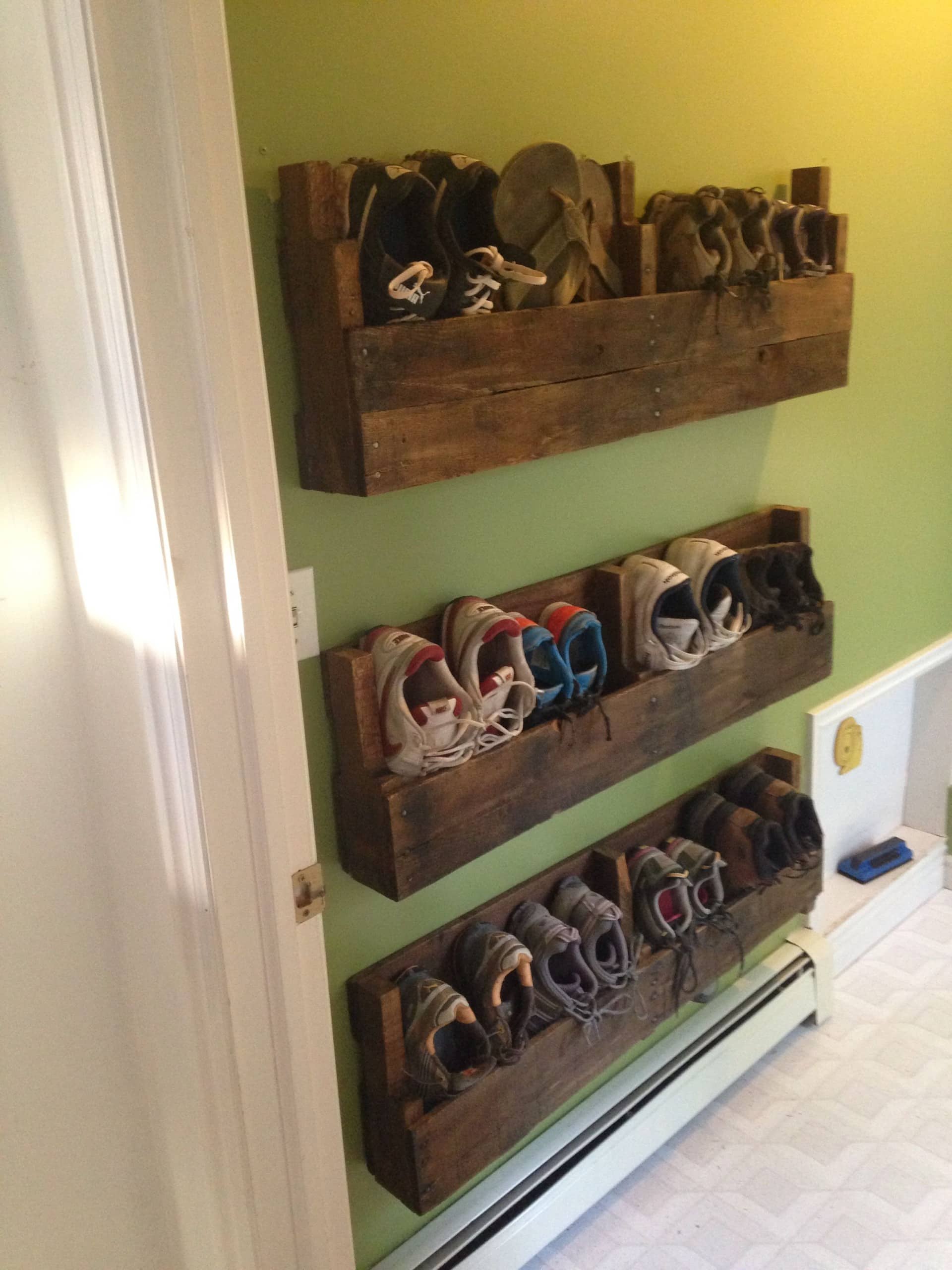 15+ Pallet shoe rack ideas