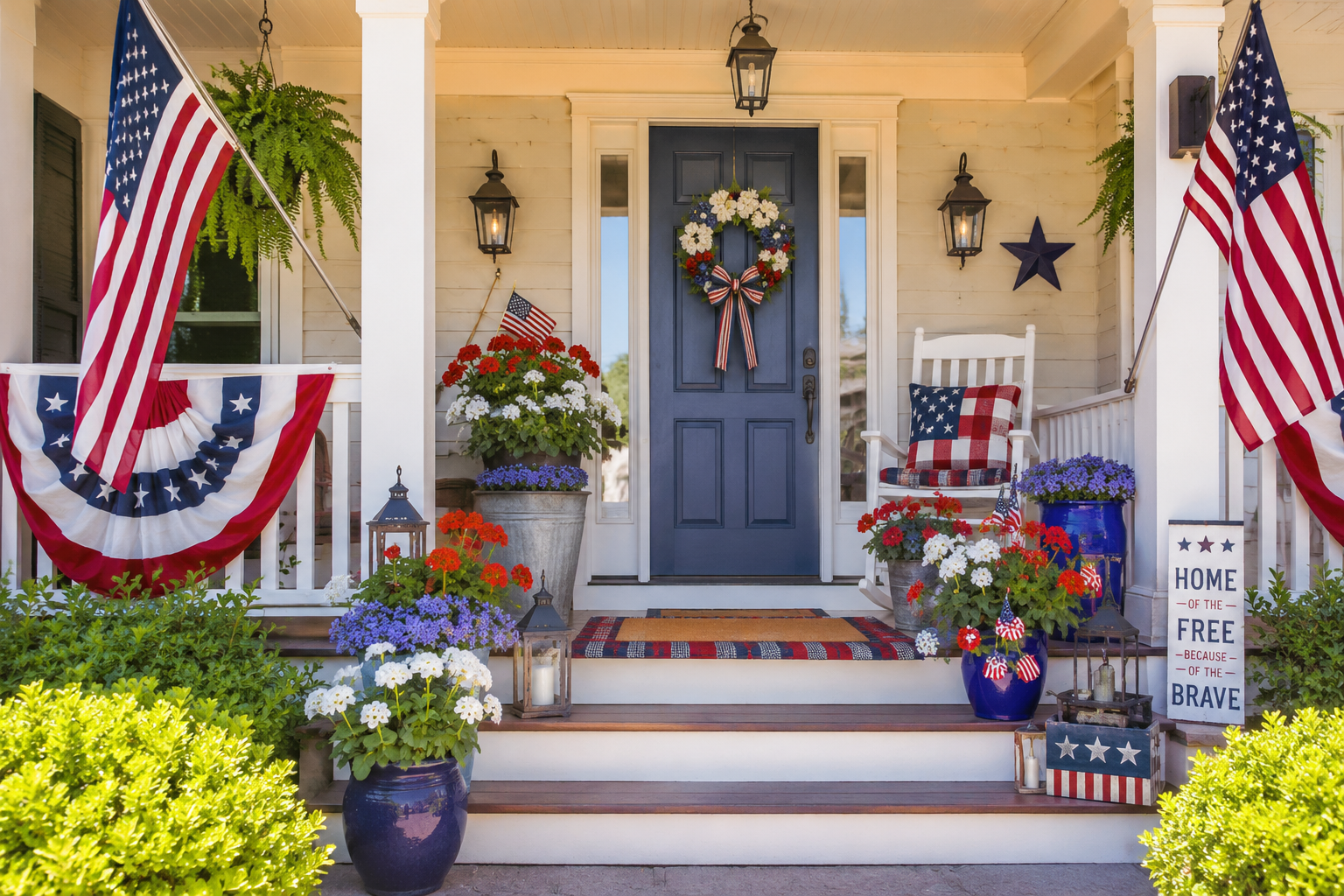 Patriotic Porch Decorations Ideas: Beautiful Ways to Style Your Front Porch Patriotic Porch Decorations Ideas: Beautiful Ways to Style Your Front Porch patriotic porch decorations ideas 3