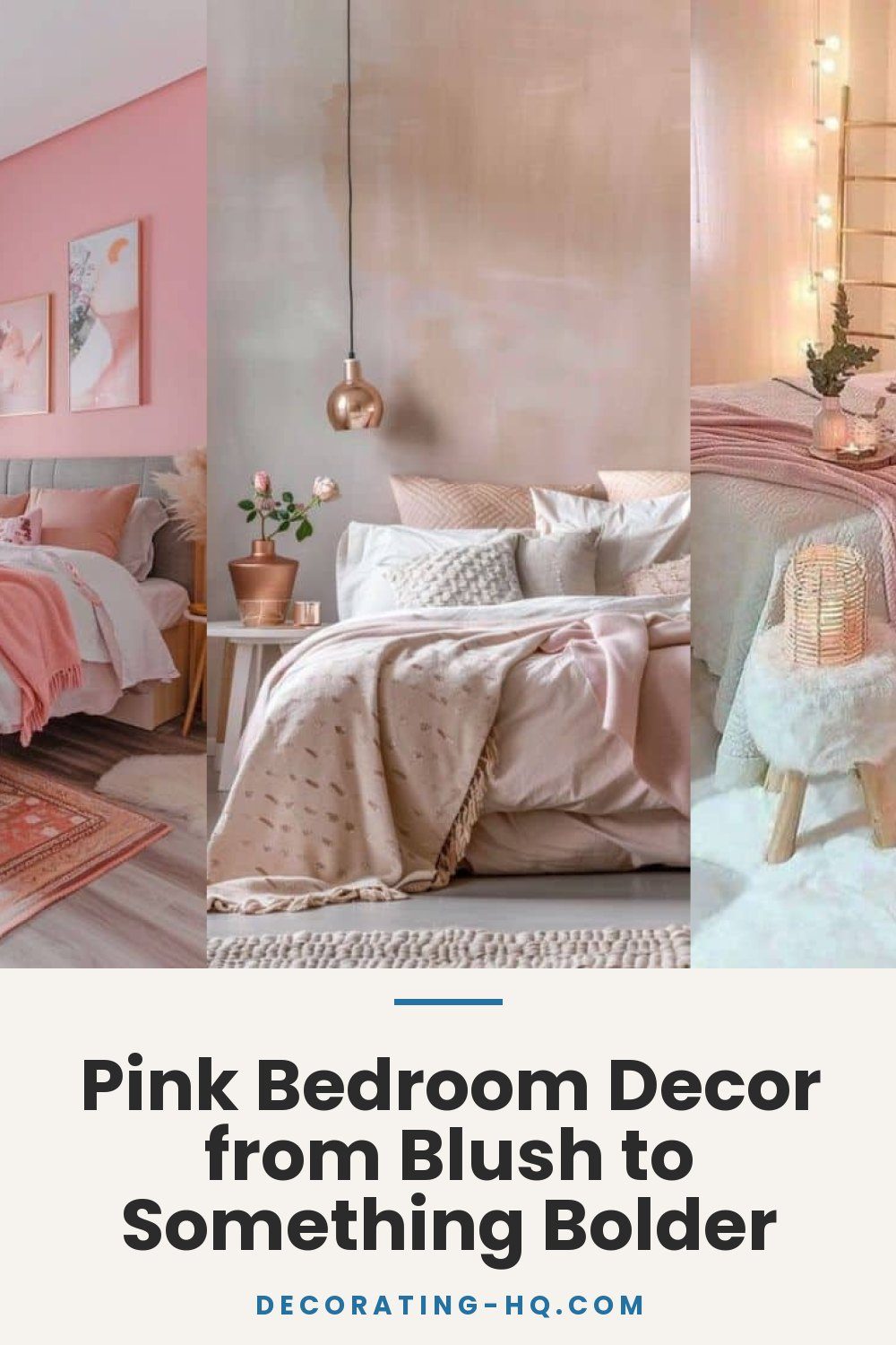 Pink Bedroom Decor from Blush to Something Bolder