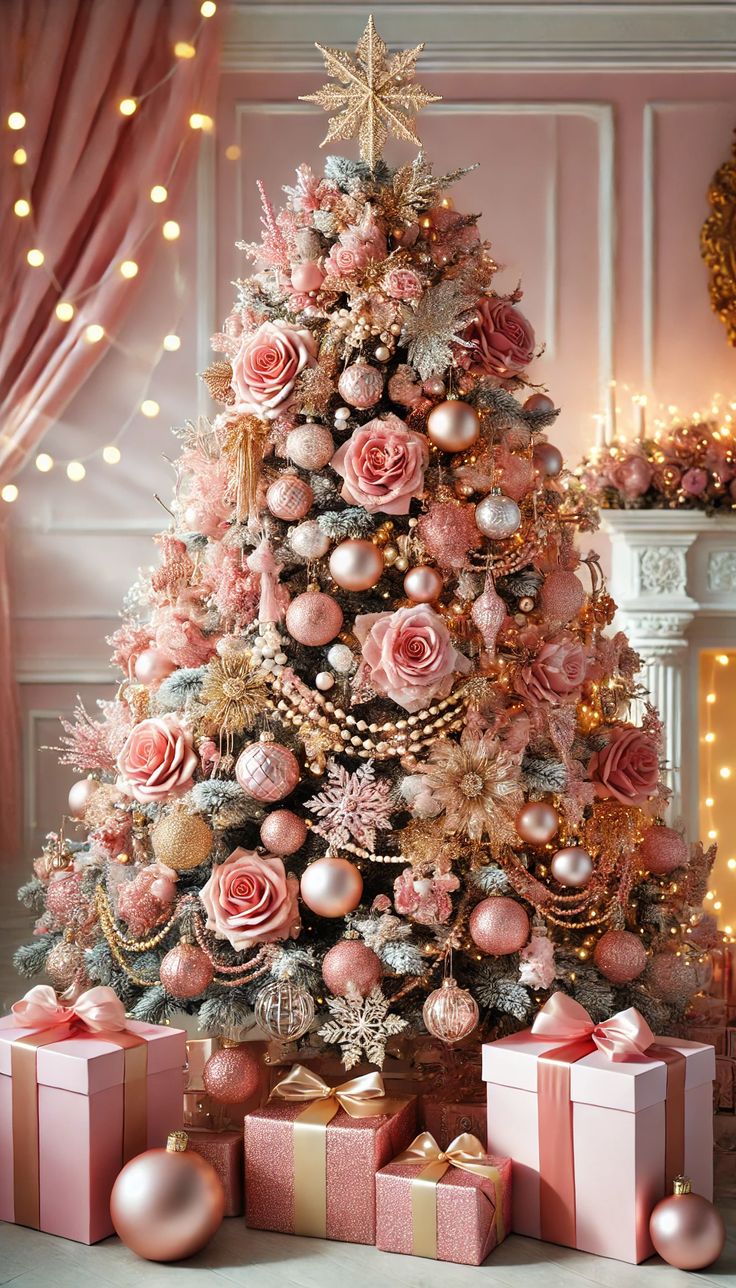 pink christmas ideas 2