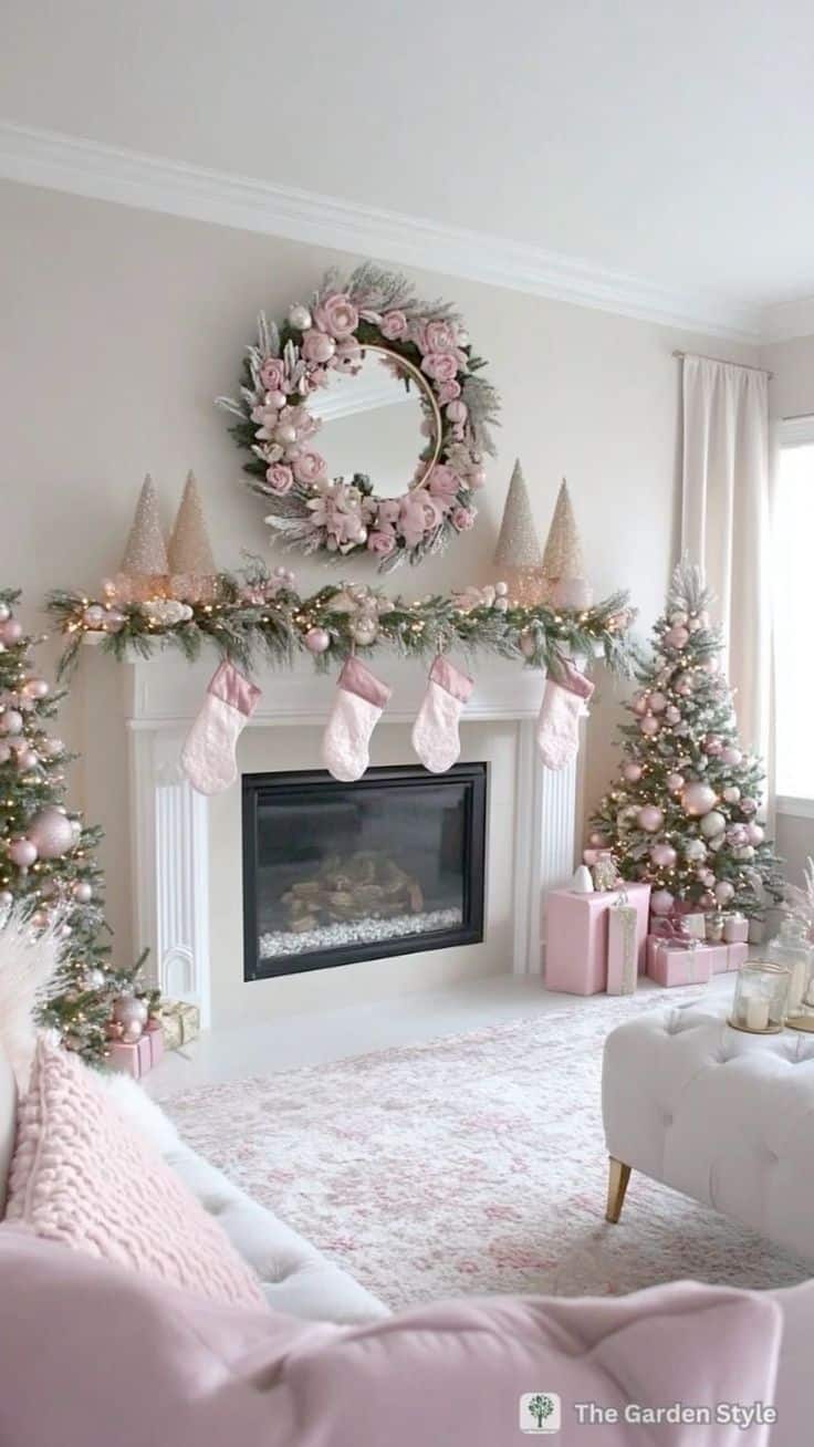 pink christmas ideas 8