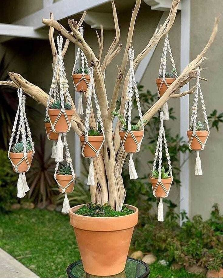 plant support ideas for hanging pots 1