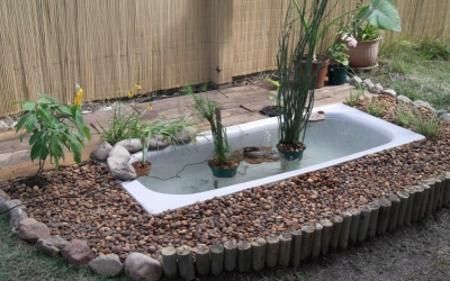 Bathtubs turned into beautiful ponds for your garden