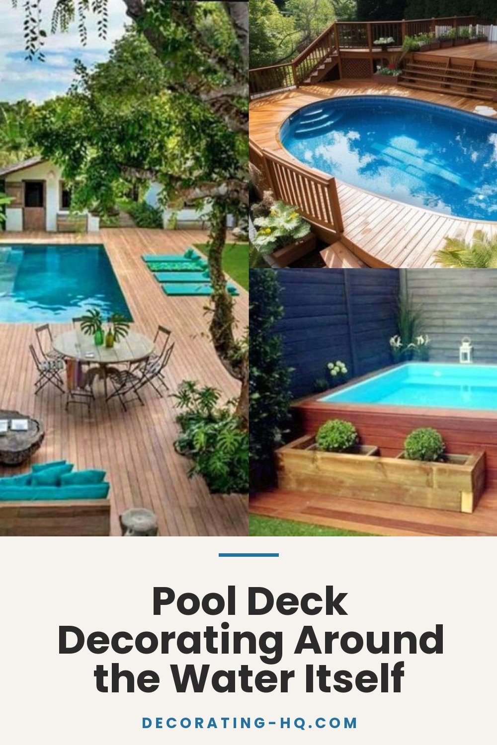 Pool Deck Decorating Around the Water Itself