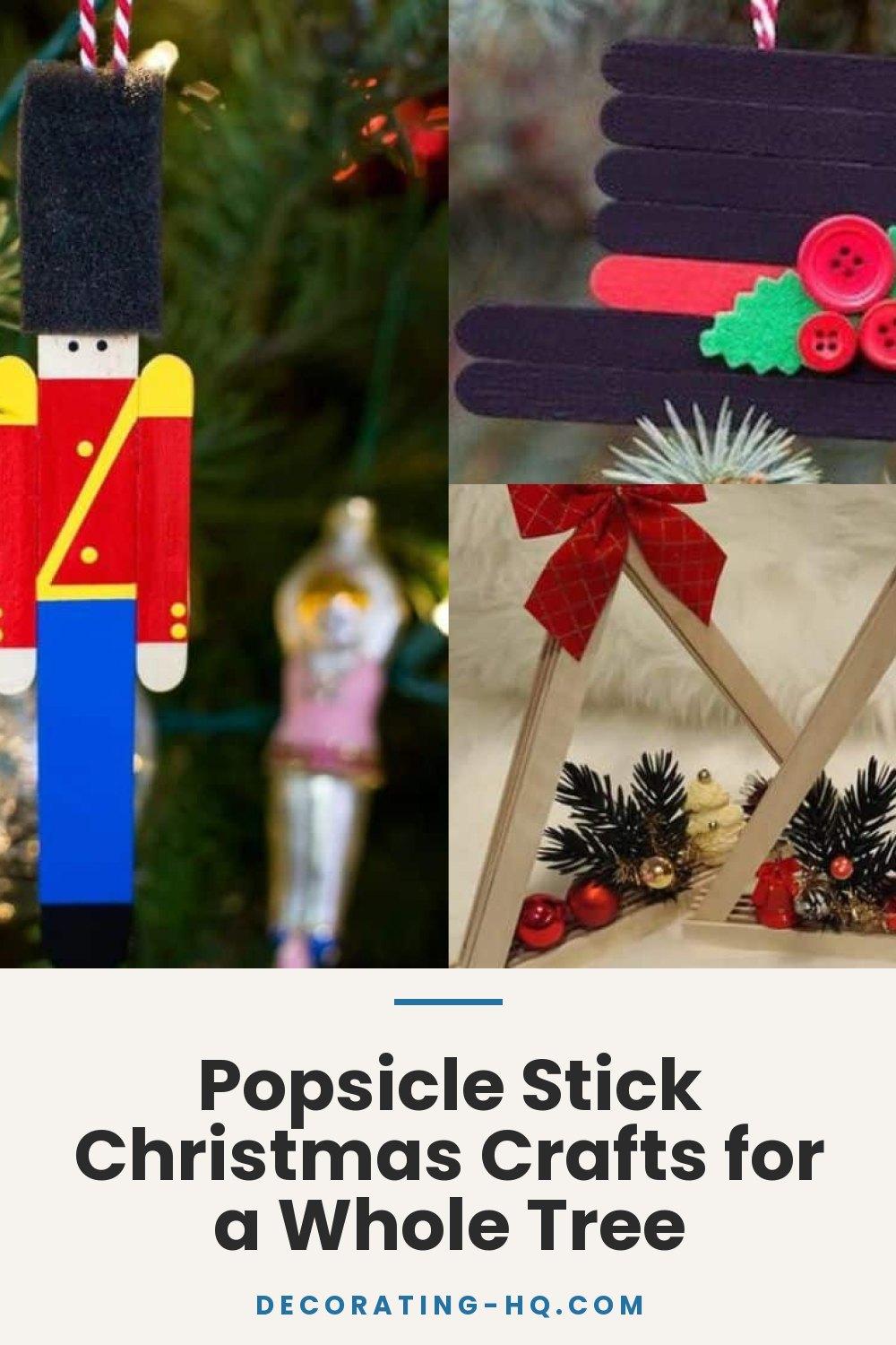 Popsicle Stick Christmas Crafts for a Whole Tree