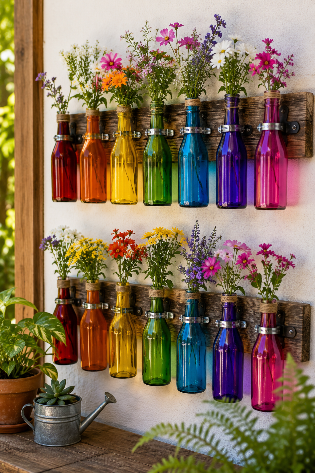 Rainbow Bottle Garden: Creative DIY Plant Display Rainbow Bottle Garden: Creative DIY Plant Display rainbow bottle garden 8